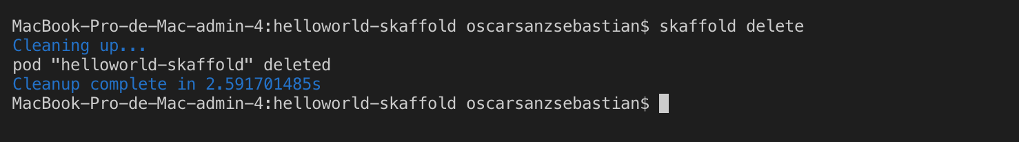 skaffold-delete
