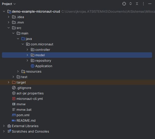 Micronaut: Implementando CRUD con H2