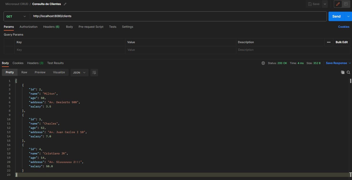 Micronaut: Implementando CRUD con H2