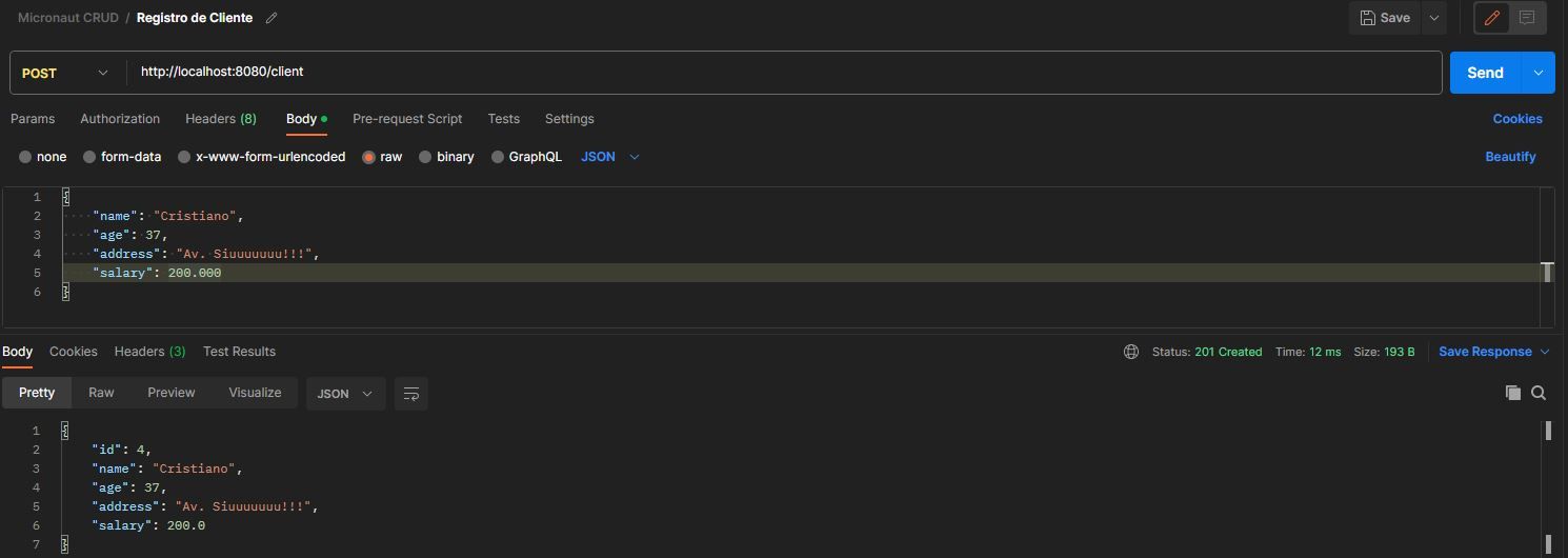 Micronaut: Implementando CRUD con H2